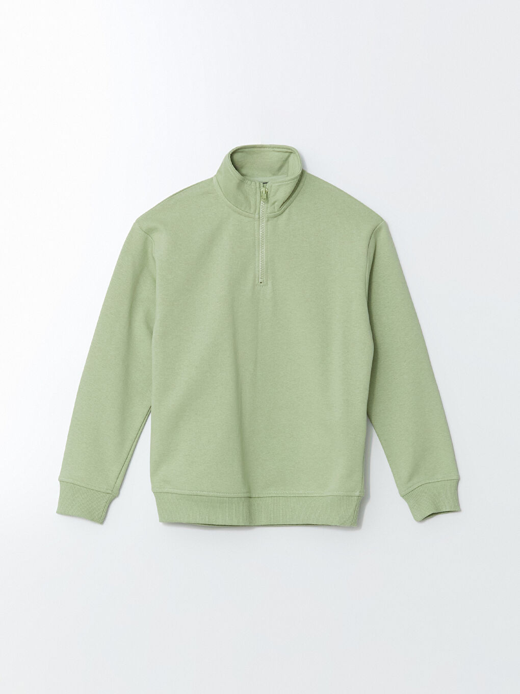 LCW ECO Açık Yeşil Dik Yaka Erkek Çocuk Sweatshirt