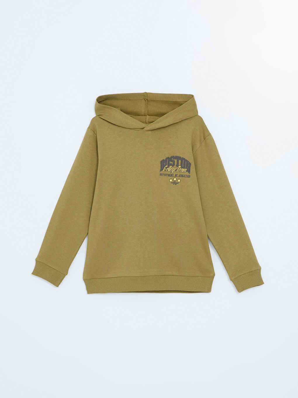 LCW ECO Haki Kapüşonlu Erkek Çocuk Sweatshirt