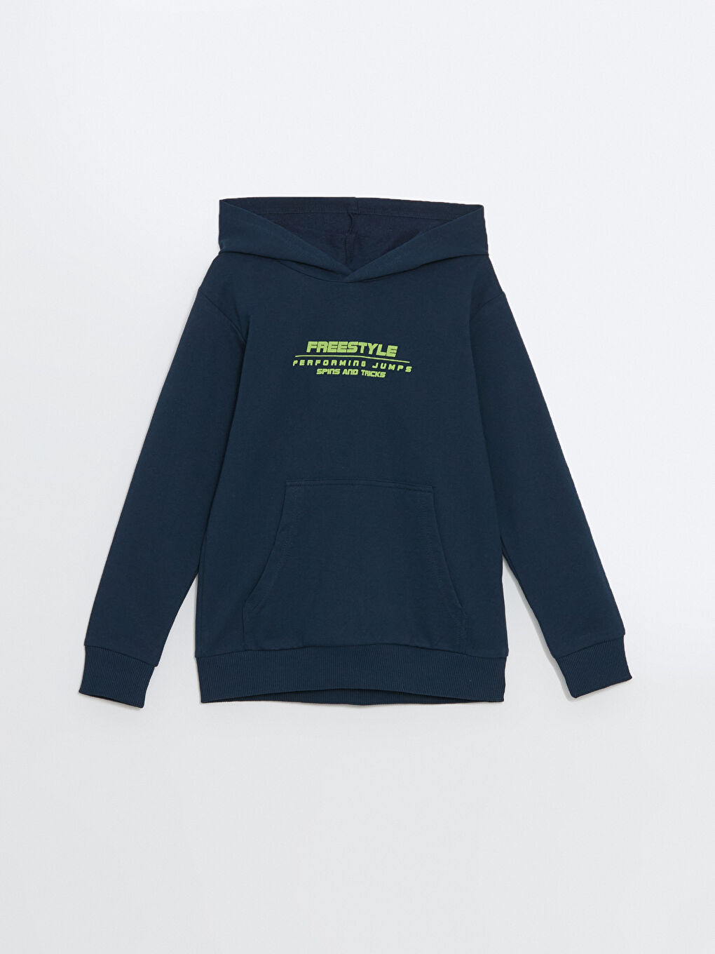 LCW ECO Lacivert Kapüşonlu Erkek Çocuk Sweatshirt