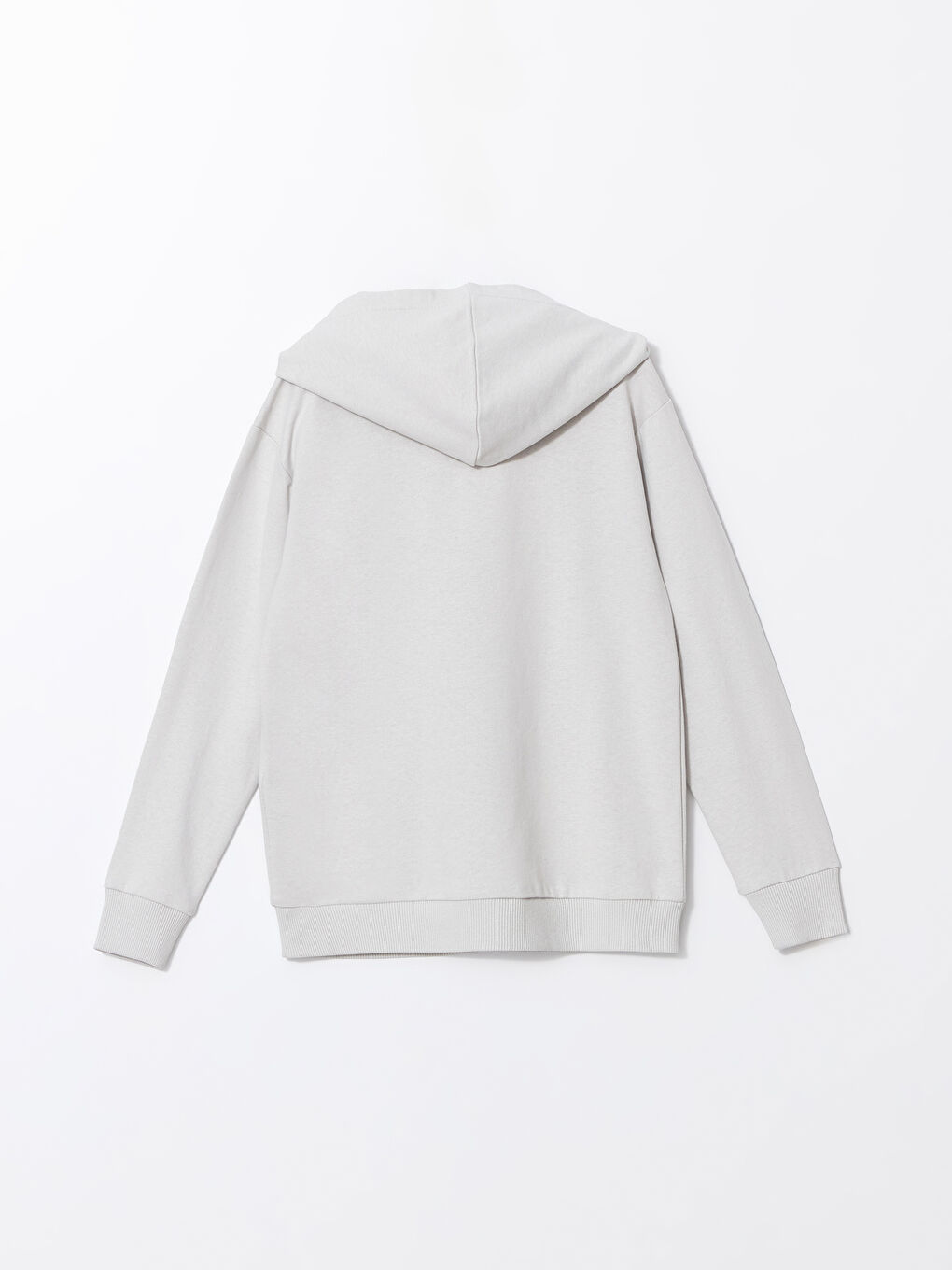 LCW ECO Açık Gri Kapüşonlu Erkek Çocuk Sweatshirt - 1