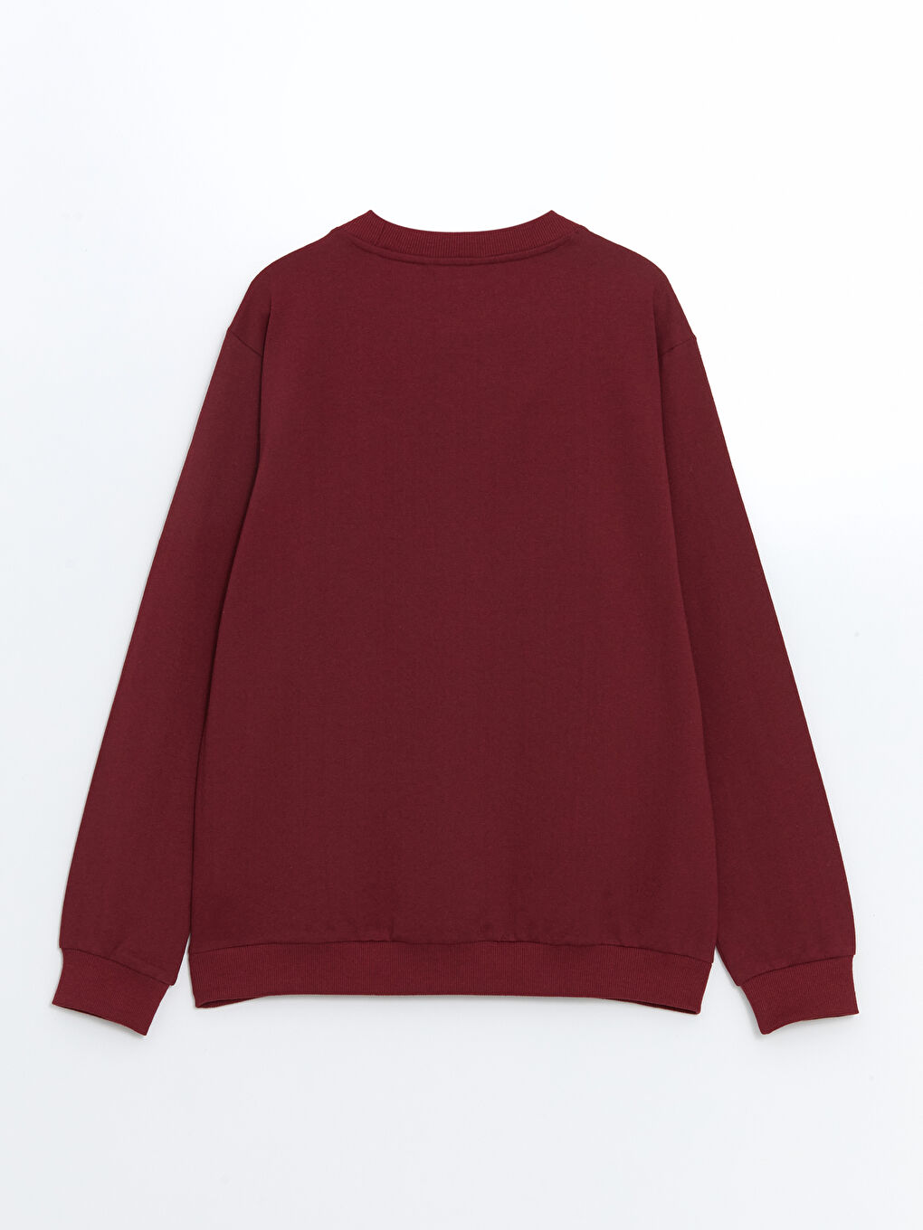 LCW ECO Bordo Bisiklet Yaka Uzun Kollu Erkek Sweatshirt - 5