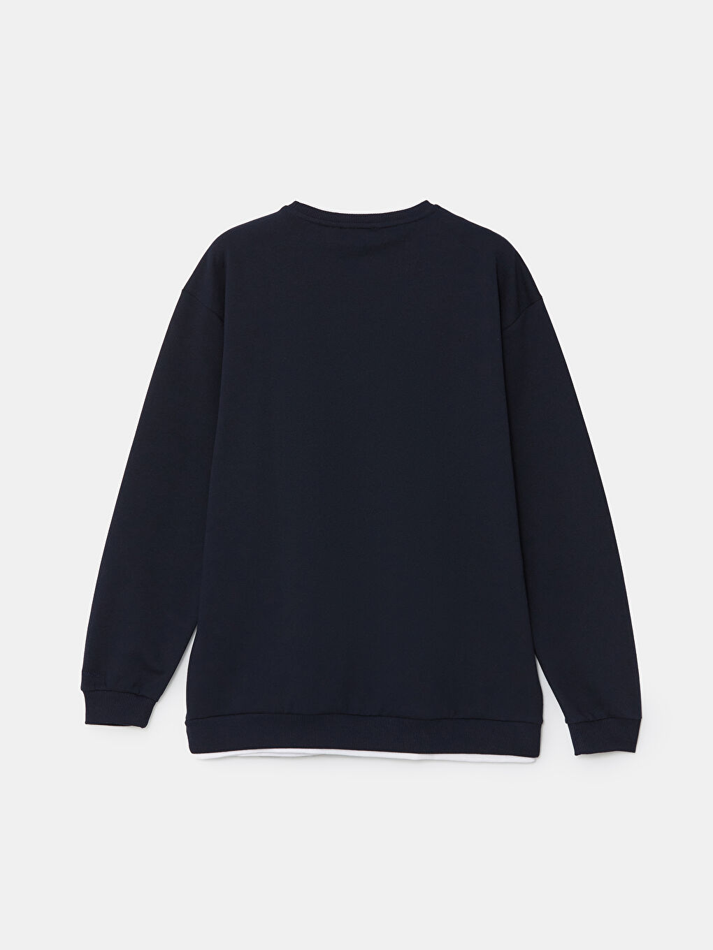 LCW ECO Lacivert Bisiklet Yaka Uzun Kollu Erkek Sweatshirt - 1