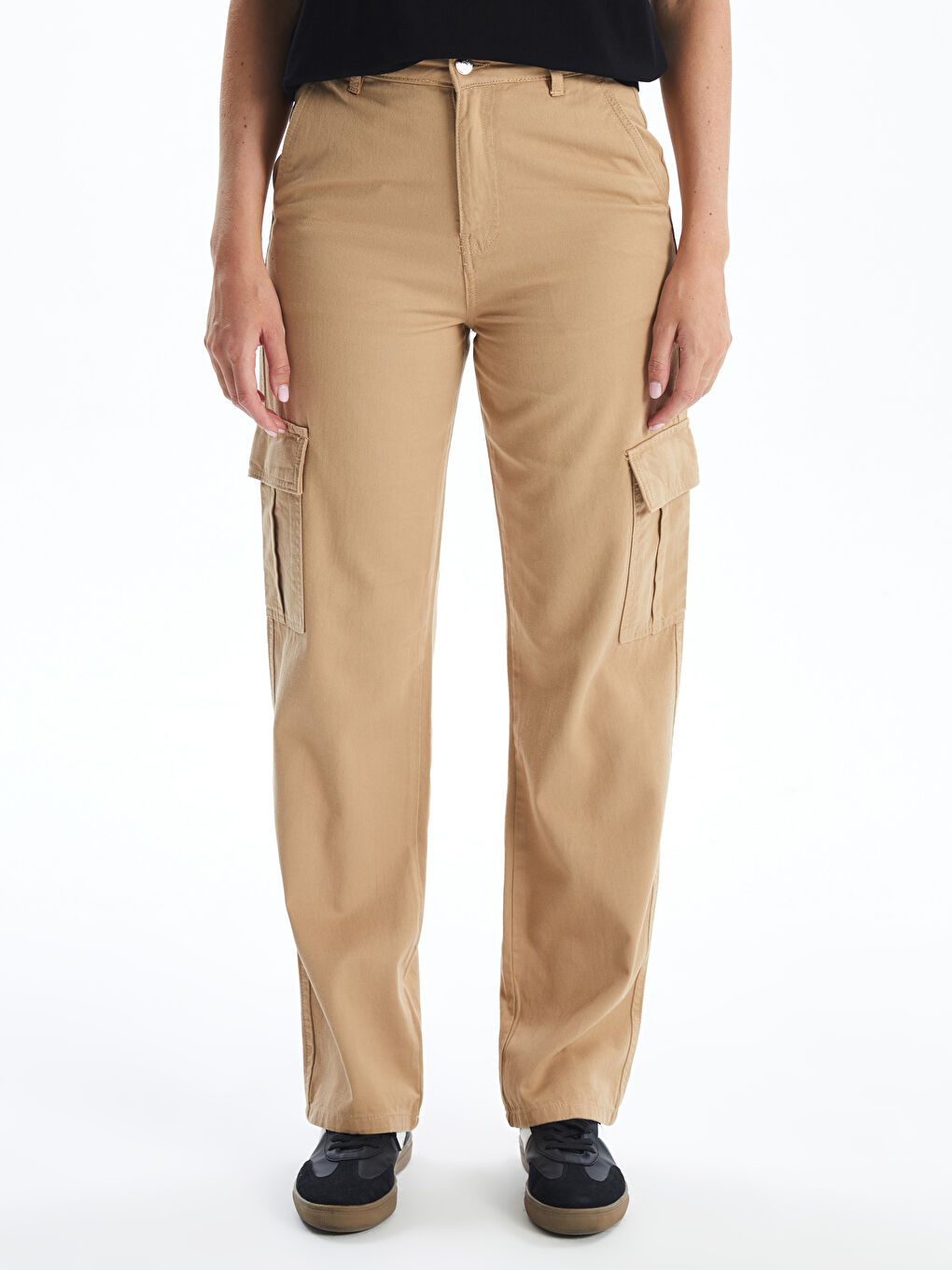 Regular Fit Women's Cargo Trousers -W4IR36Z8-SXC