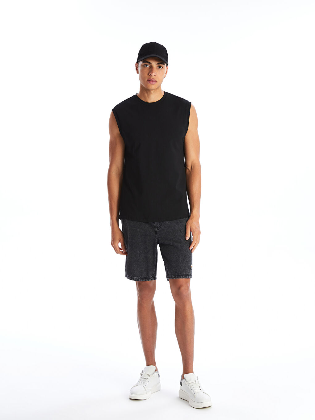 T-shirt sans manches pour Hommes à col rond-1