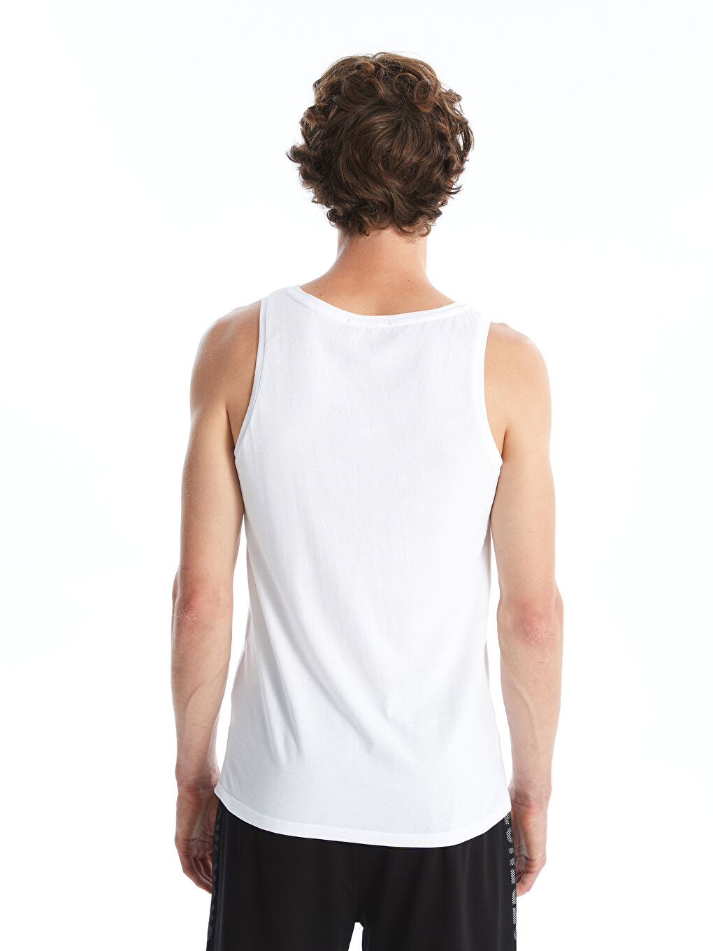 T-shirt sans manches imprimé à col rond pour Hommes-3