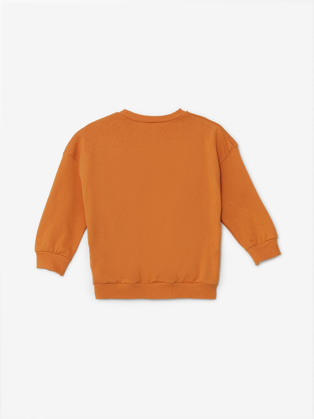 LCW ECO Mat Turuncu Bisiklet Yaka Uzun Kollu Baskılı Erkek Bebek Sweatshirt - 1