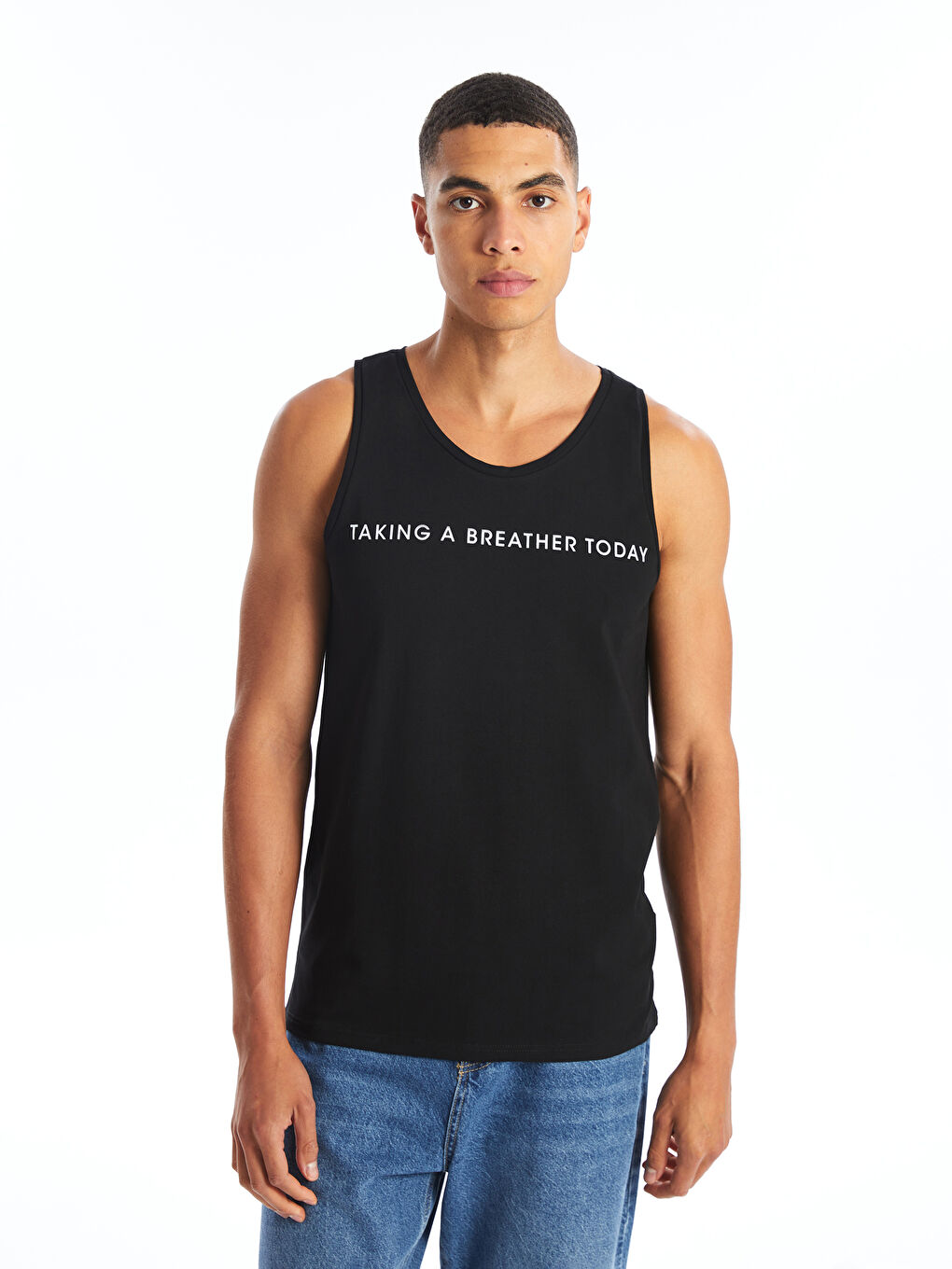 T-shirt sans manches pour Hommes à col rond