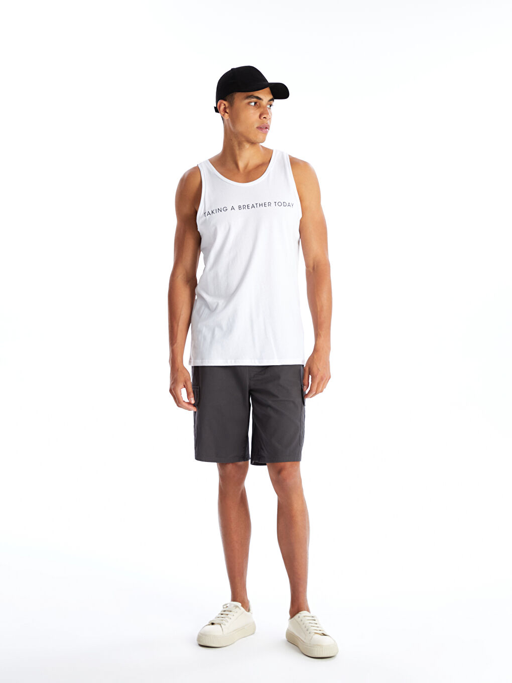 T-shirt sans manches pour Hommes à col rond-1