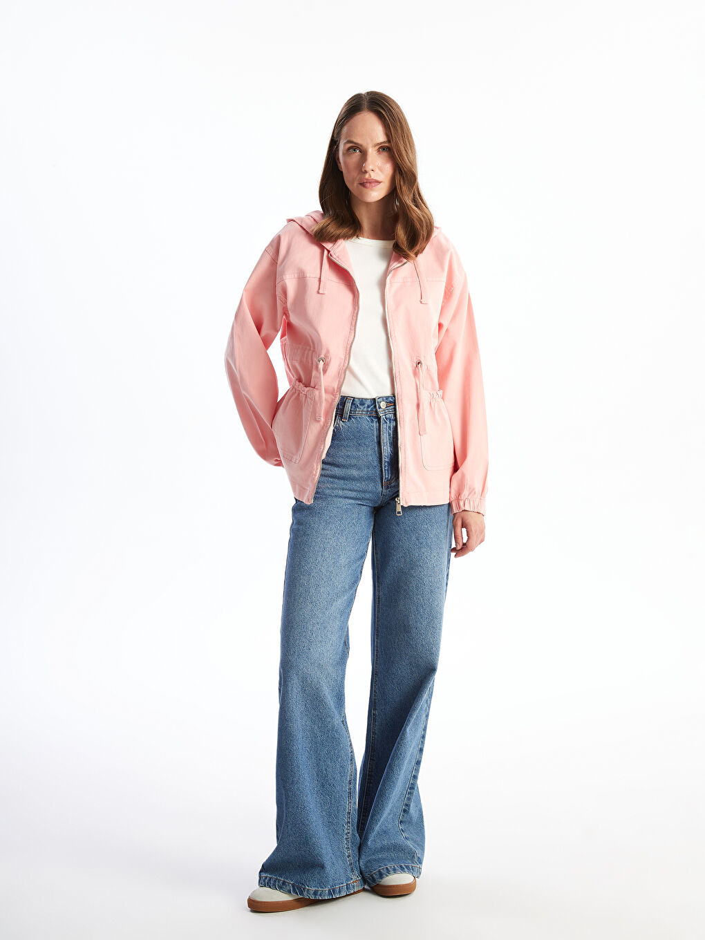 LC Waikiki Hooded Women's Jacket -W4IR95Z8-FLK