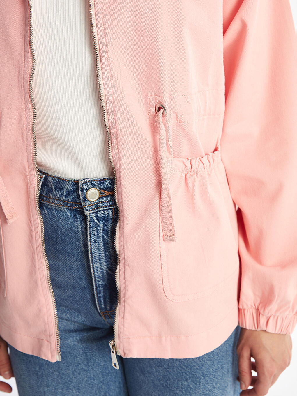 LC Waikiki Hooded Women's Jacket -W4IR95Z8-FLK
