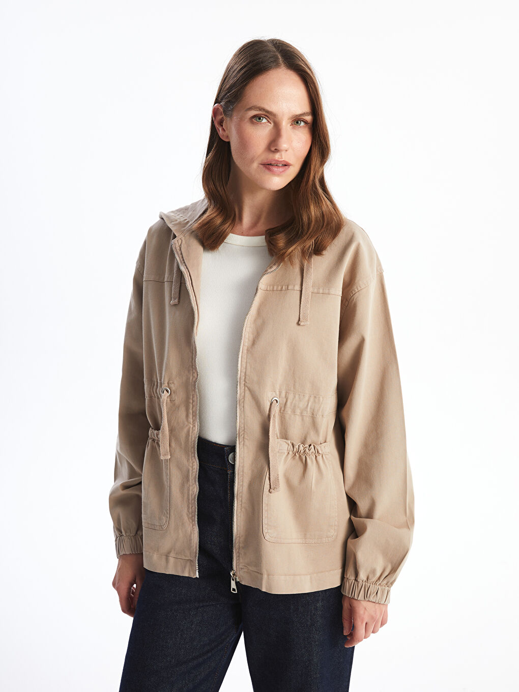LCW Vision Hooded Women's Jacket -W4IR95Z8-FWZ