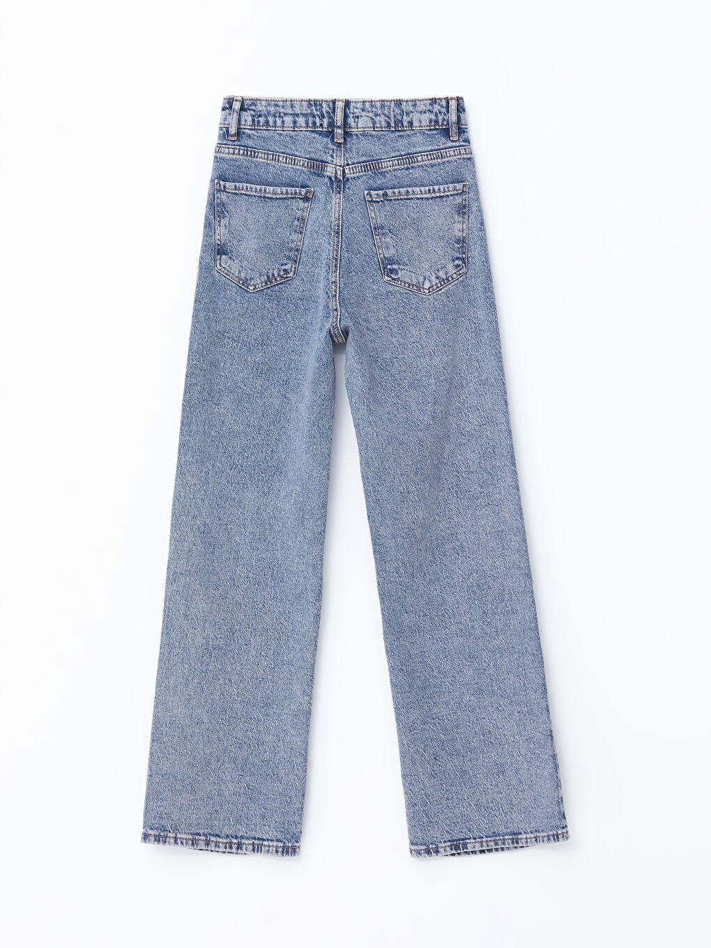 LCW Jeans Orta İndigo Rodeo Wideleg Kadın Jean Pantolon - 1