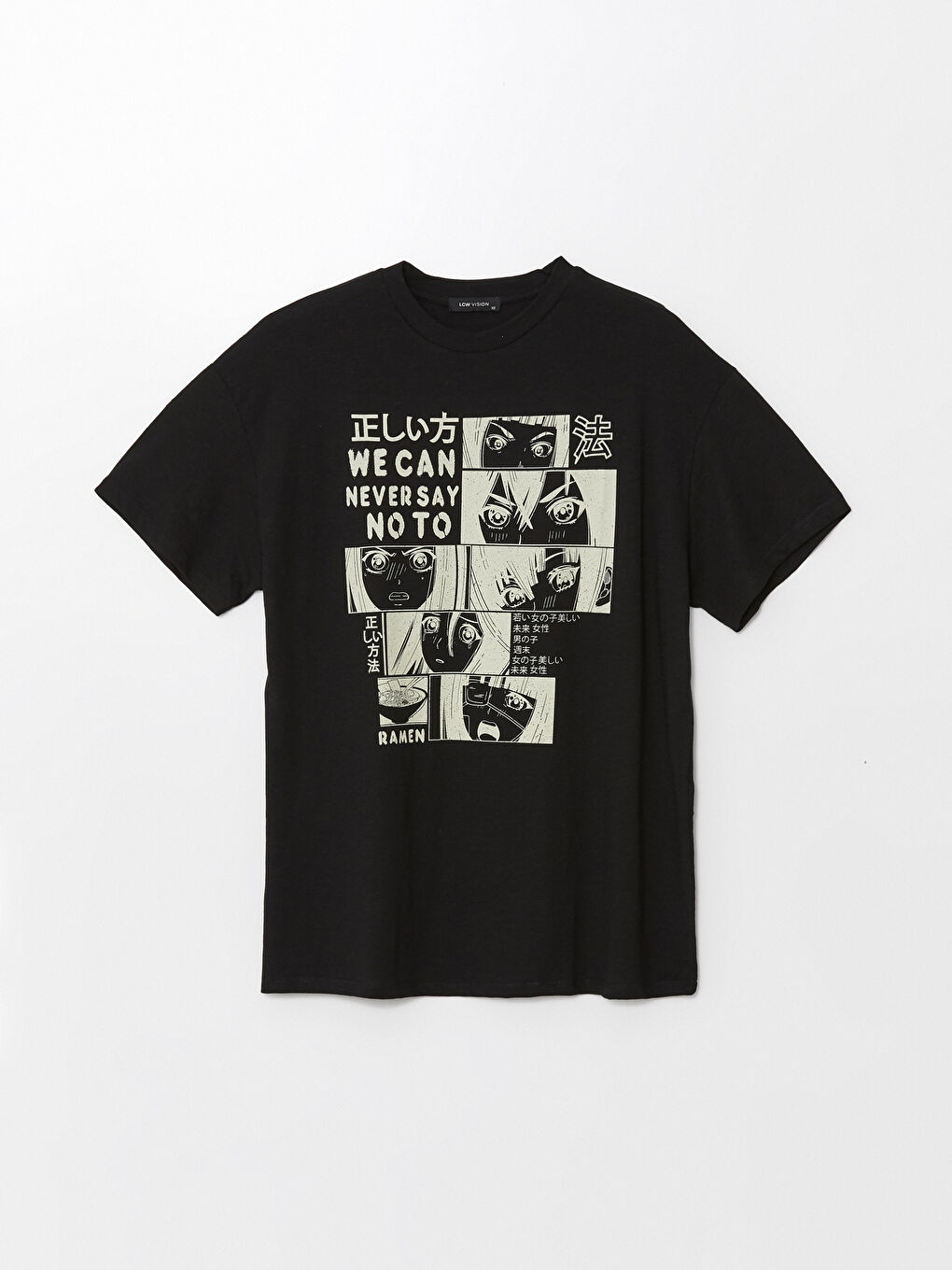 تيشيرت نسائي واسع الحجم بطبعة برقبة دائرية وأكمام قصيرة-4