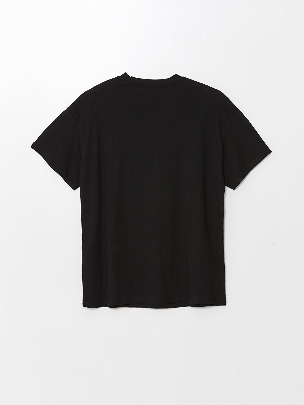 تيشيرت نسائي واسع الحجم بطبعة برقبة دائرية وأكمام قصيرة-5