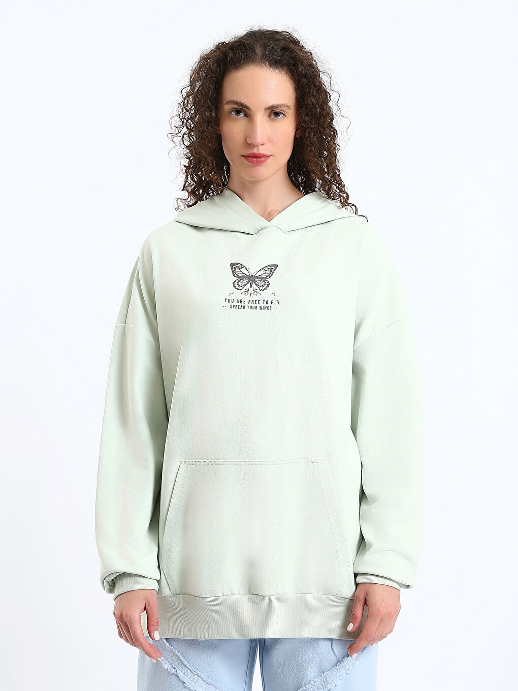 Printed Oversize Women's Hoodie