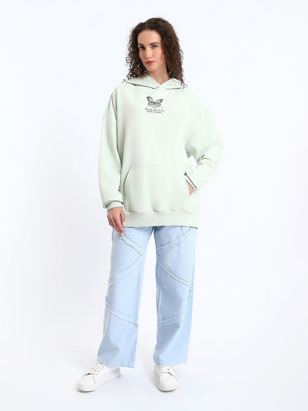 Printed Oversize Women's Hoodie-1