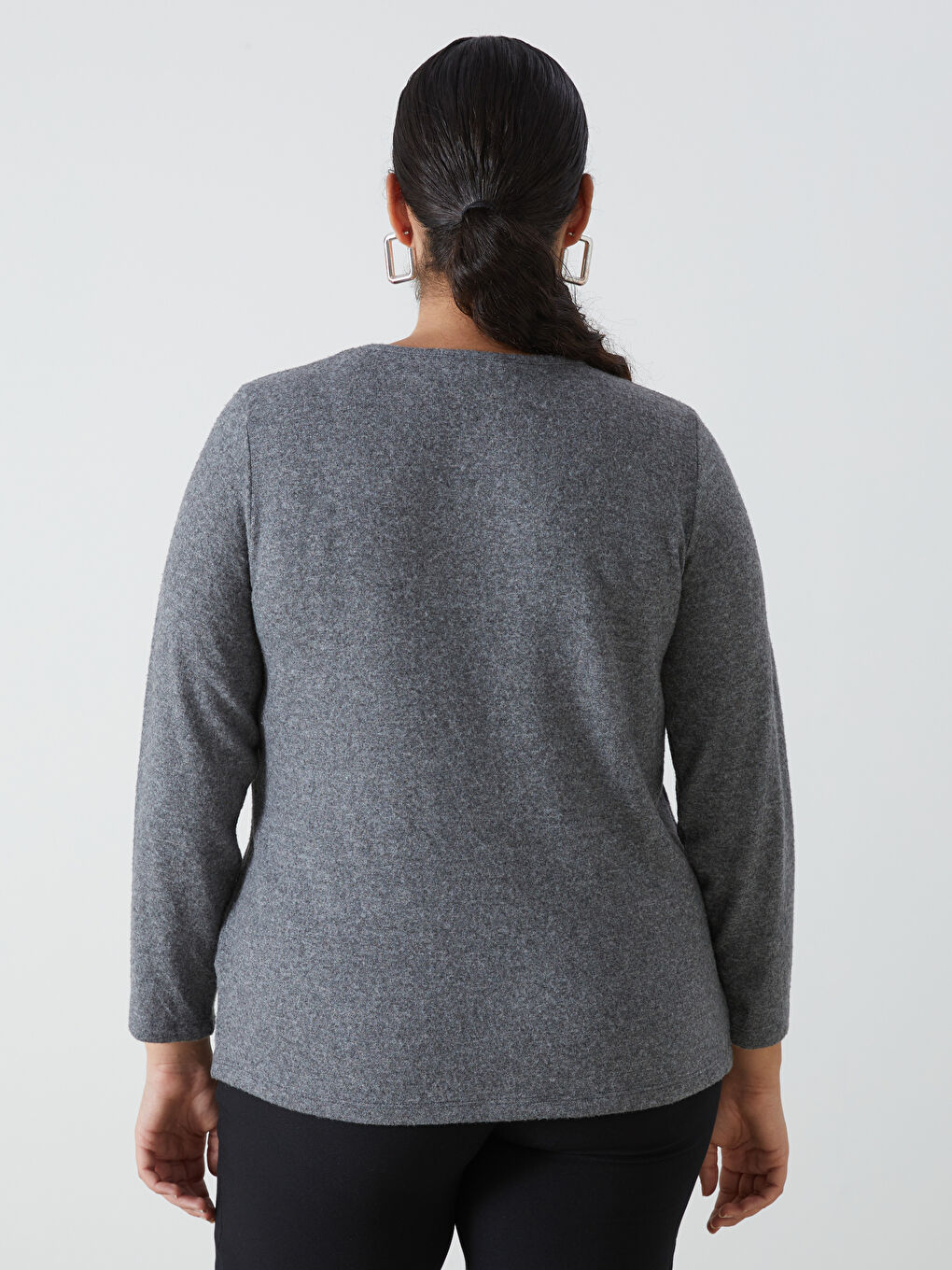 LCW Grace Crew Neck Embroidered Women's Blouse -W4IS37Z8-L8N