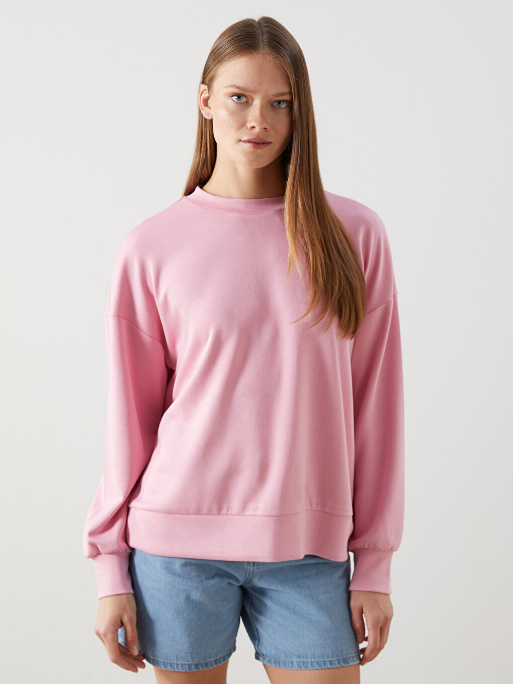 Crew Neck Oversize Women's Sweatshirt -W4IS45Z8-FNX