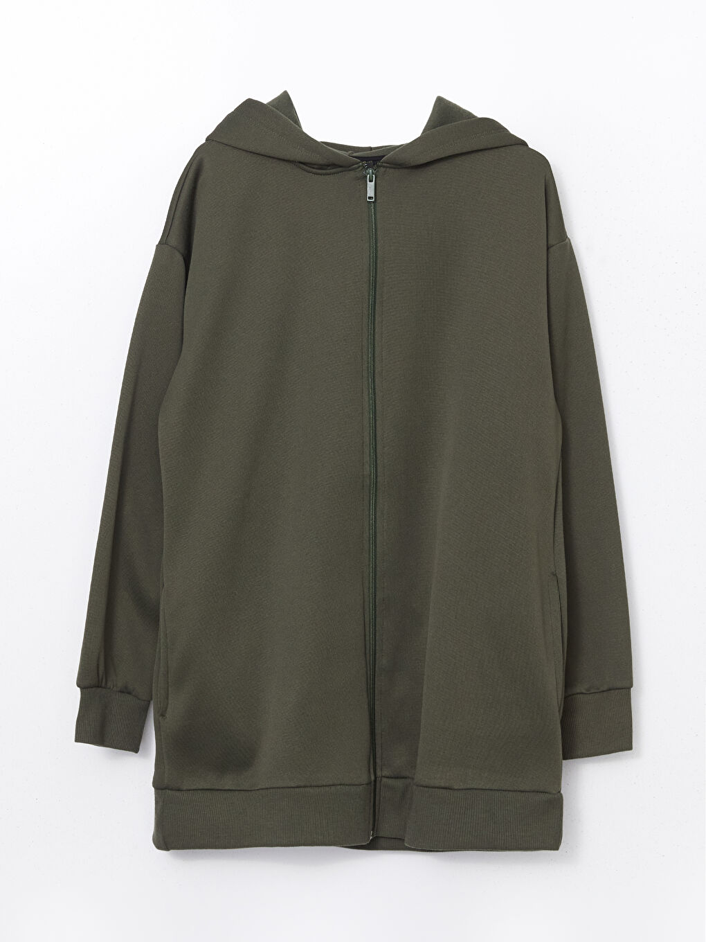 Hooded Oversize Women's Zipper Sweatshirt-4