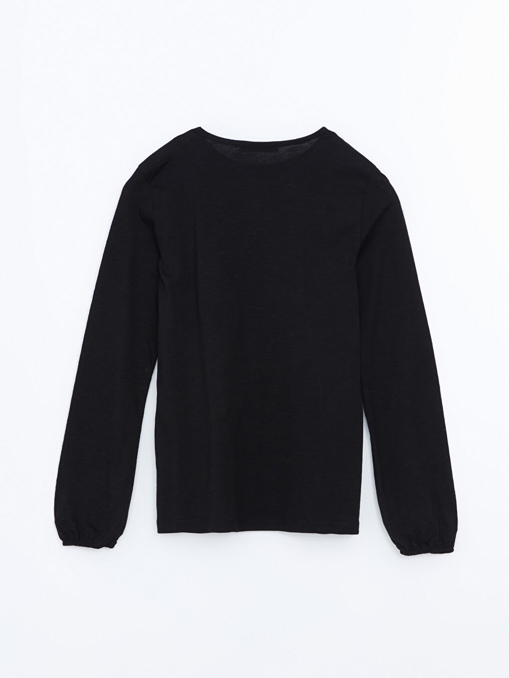 Crew Neck Embroidered Long Sleeve Women's Blouse-1