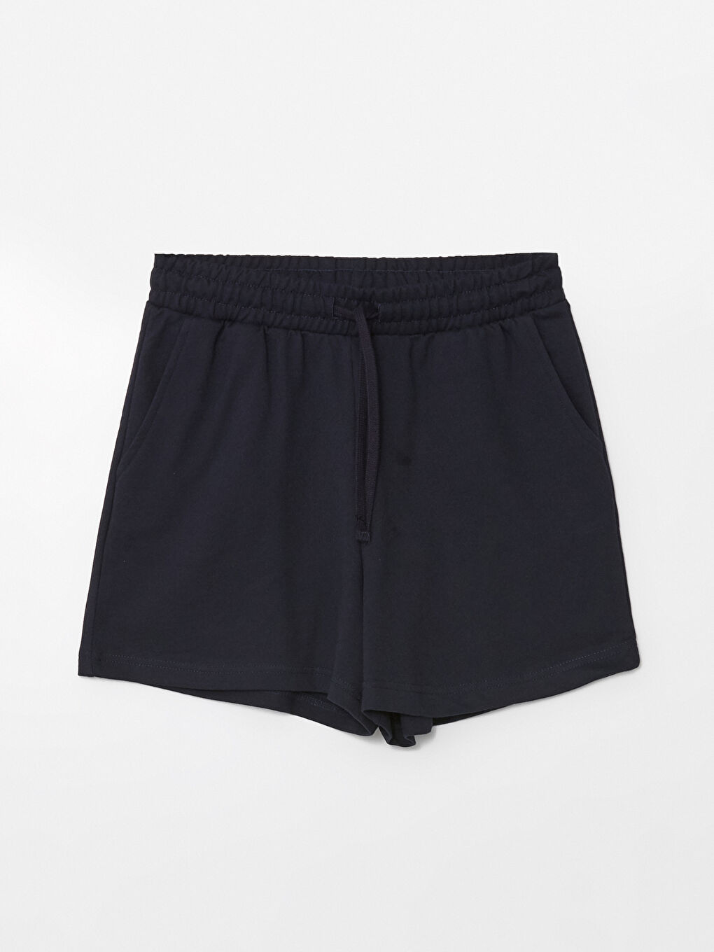 Women's Elasticated Waist Plain Shorts-4