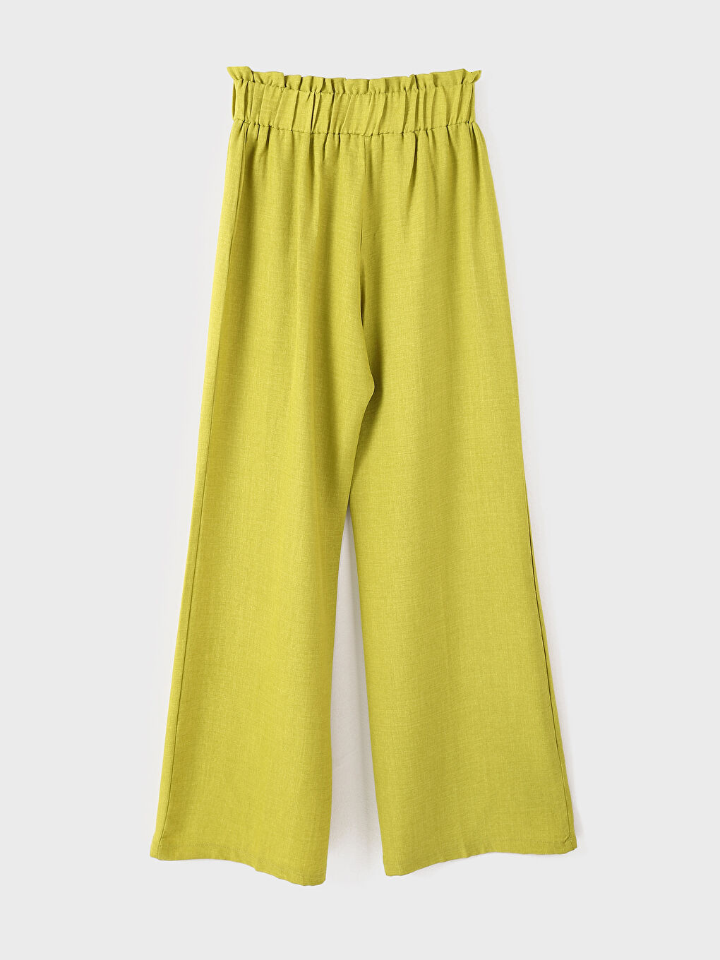 Elasticated Waist Plain Wide Leg Women's Trousers-1