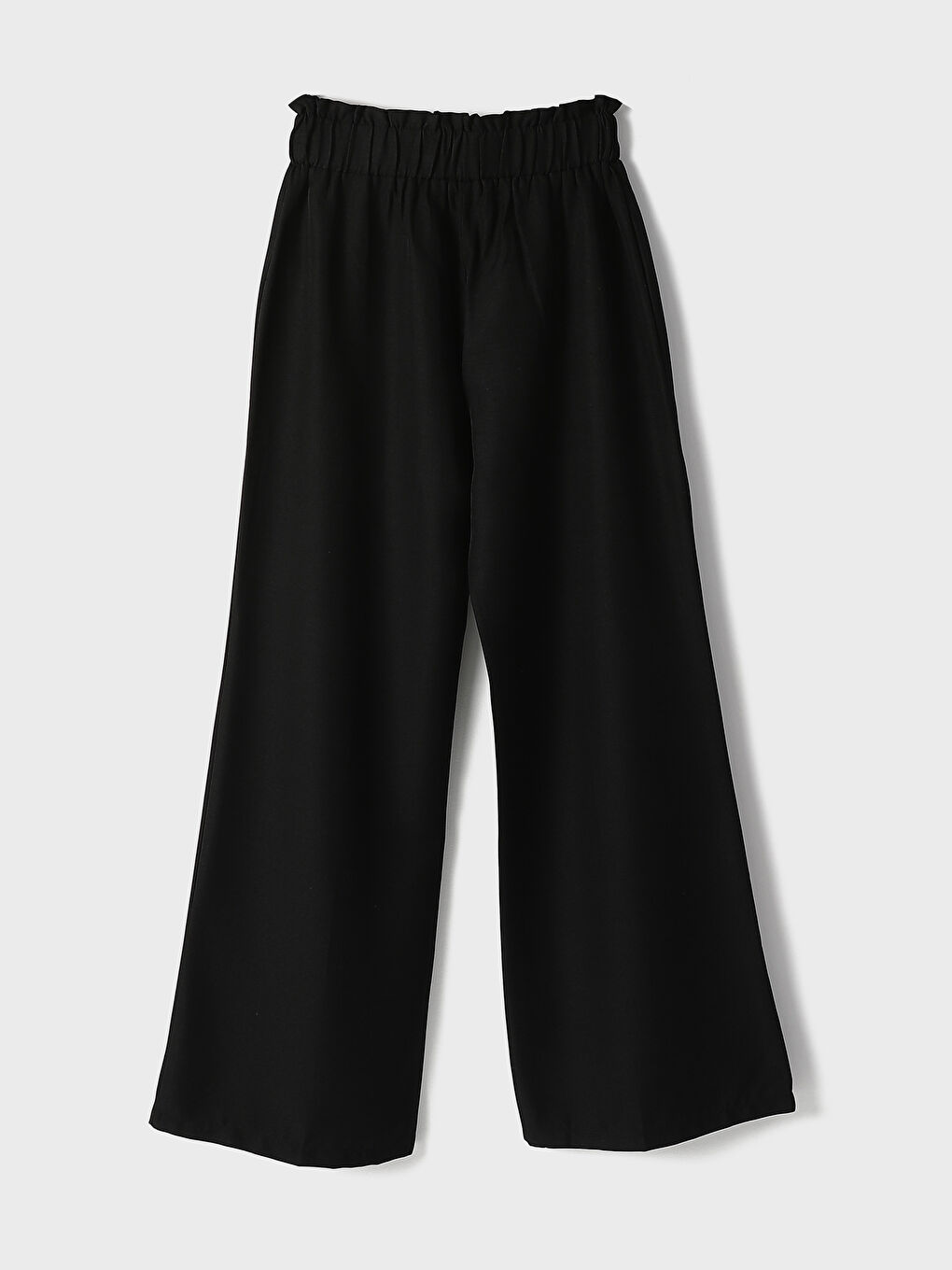 Elasticated Waist Plain Wide Leg Women's Trousers-1