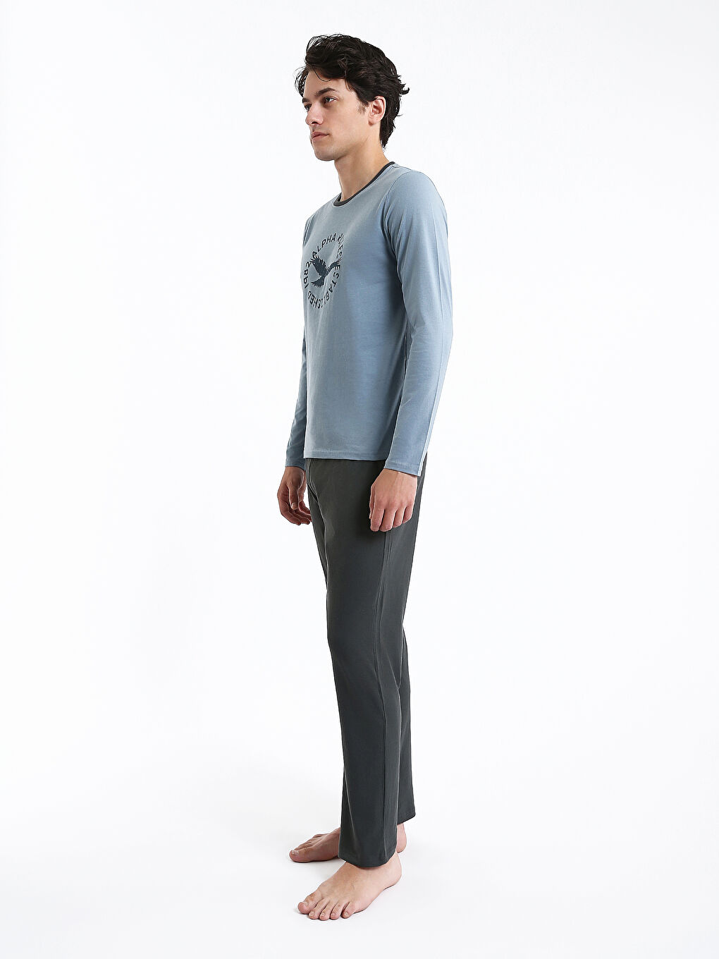 طقم بيجامة عادي للرجال-3