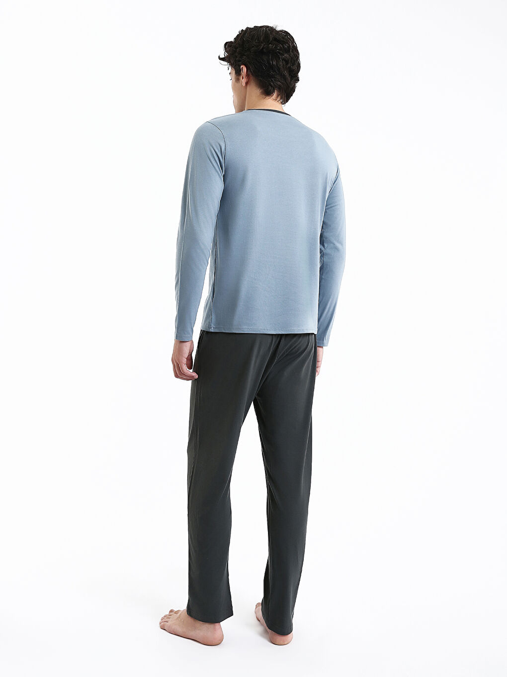 طقم بيجامة عادي للرجال-4