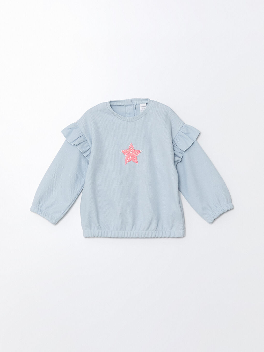 Mavi Bisiklet Yaka Baskılı Kız Çocuk Sweatshirt