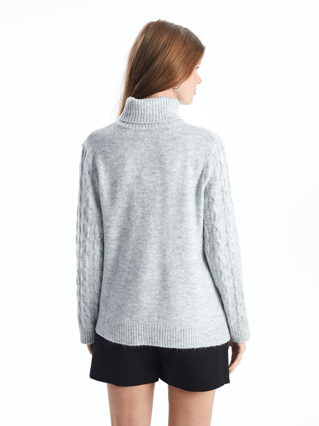 LCWAIKIKI Classic Rollkragen Selbstgemustertes Damen Strickpullover -W4IU07Z8-CX7