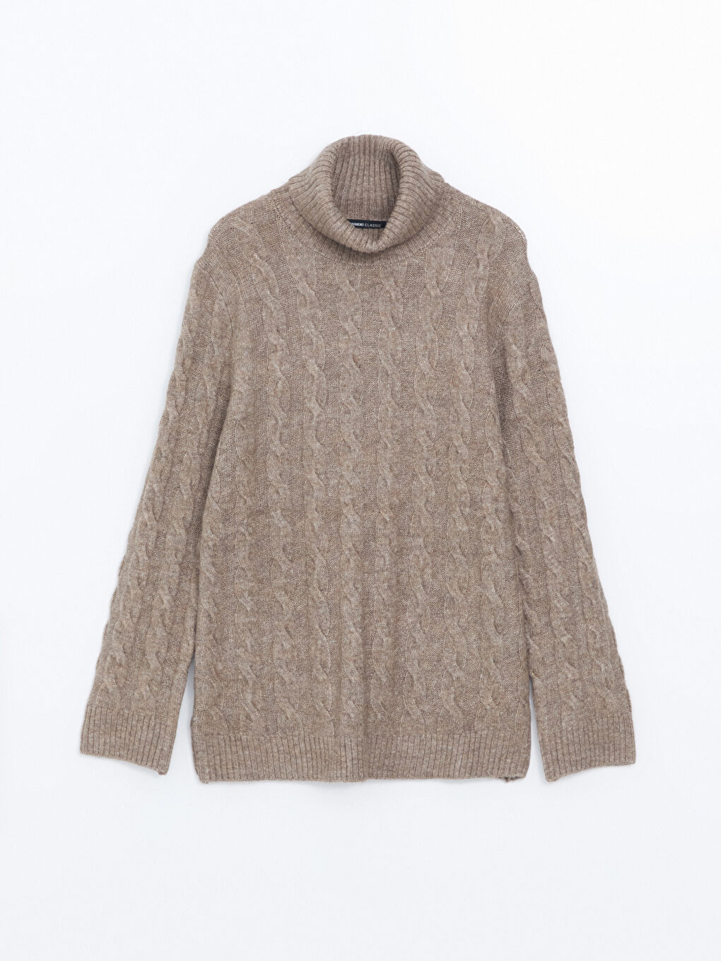 LCWAIKIKI Classic Turtleneck Self-Patterned Women's Knitwear Sweater -W4IU07Z8-D3G