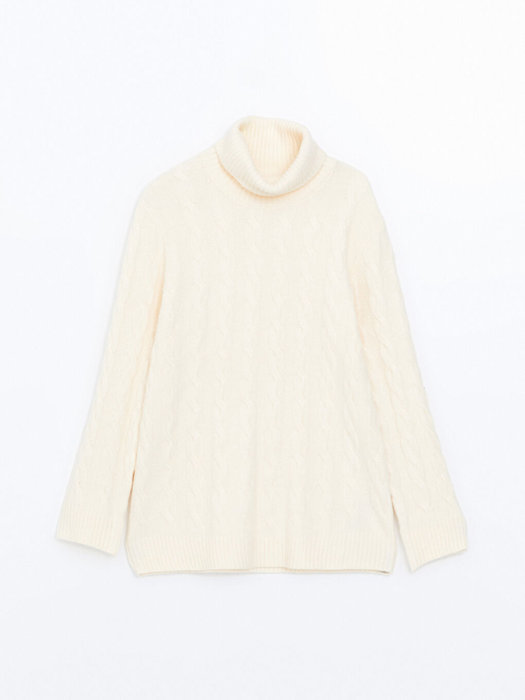 LCWAIKIKI Classic Turtleneck Self-Patterned Women's Knitwear Sweater -W4IU07Z8-R9J