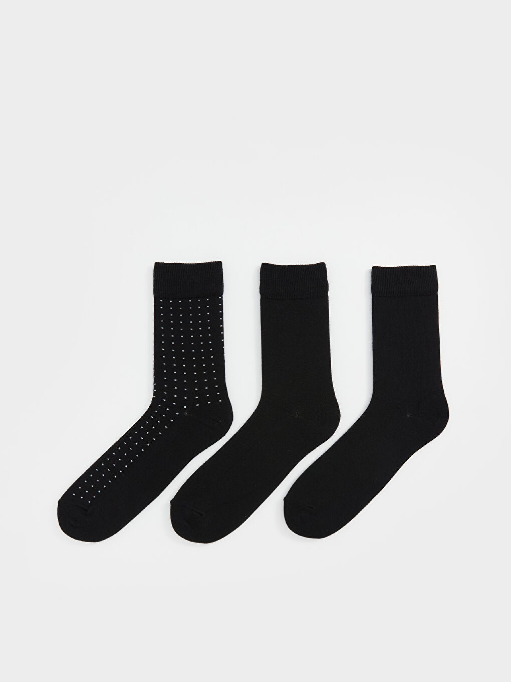 Siyah Desenli Erkek Soket Çorap 3'lü