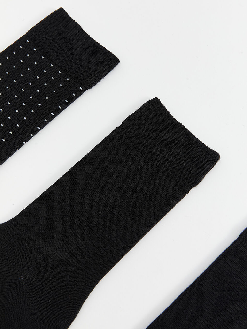 Siyah Desenli Erkek Soket Çorap 3'lü-1