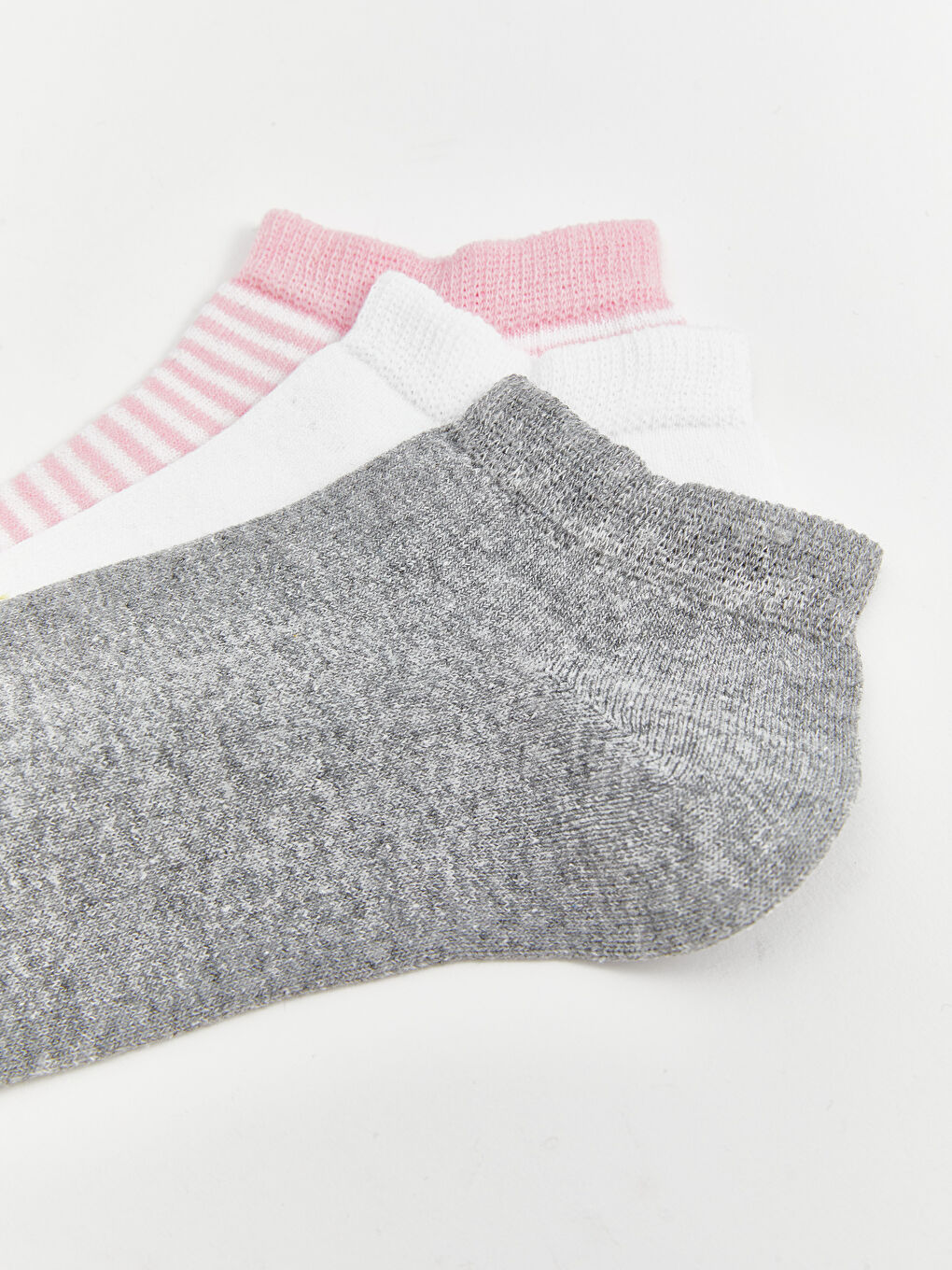 Karışık Çizgili Kadın Patik Çorap 3'lü-2