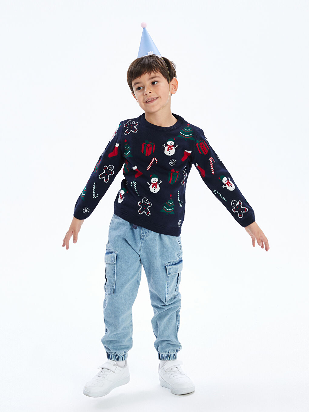 LCW Kids İndigo Beli Lastikli Erkek Çocuk Jean Pantolon