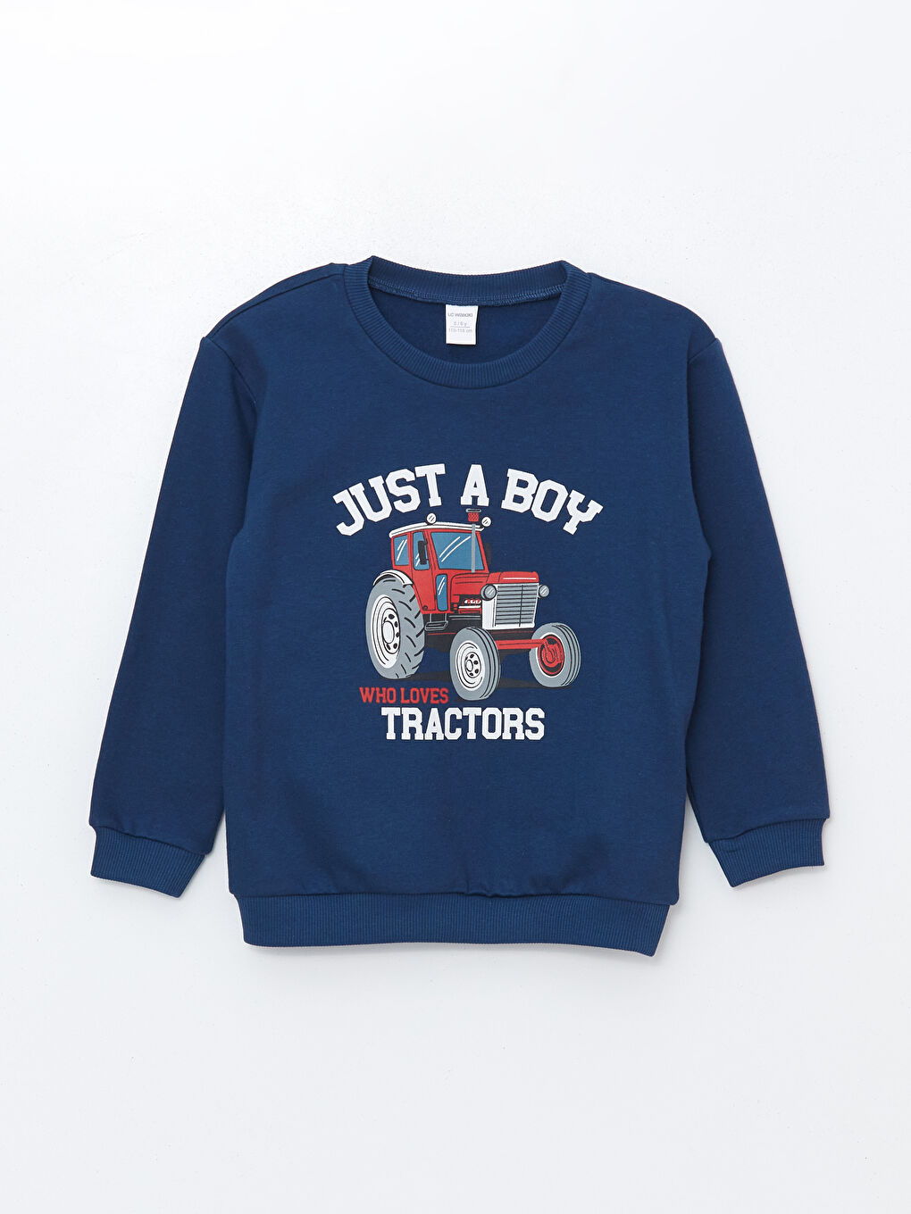 LCW Kids İndigo Bisiklet Yaka Uzun Kollu Erkek Bebek Sweatshirt ve Eşofman Alt 2'li Takım - 1