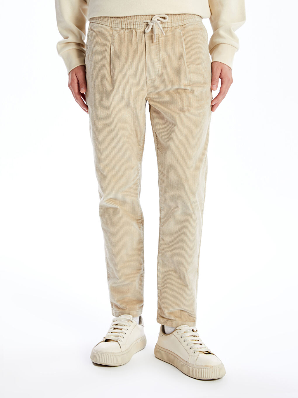 LCW Casual Bej Slim Fit Kadife Erkek Chino Pantolon - 1