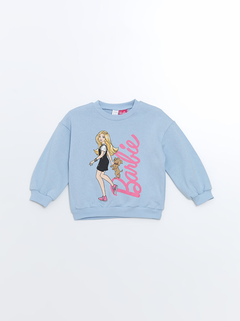 LCW Kids Açık Mavi Bisiklet Yaka Uzun Kollu Baskılı Kız Bebek Sweatshirt 2'li - 2