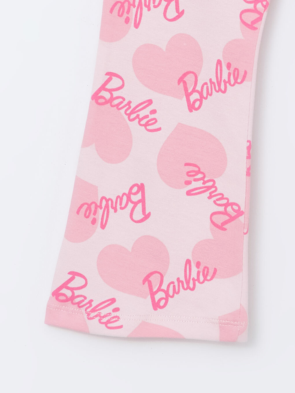 Pembe Beli Lastikli Baskılı Kız Bebek Tayt Pantolon 3'lü-2