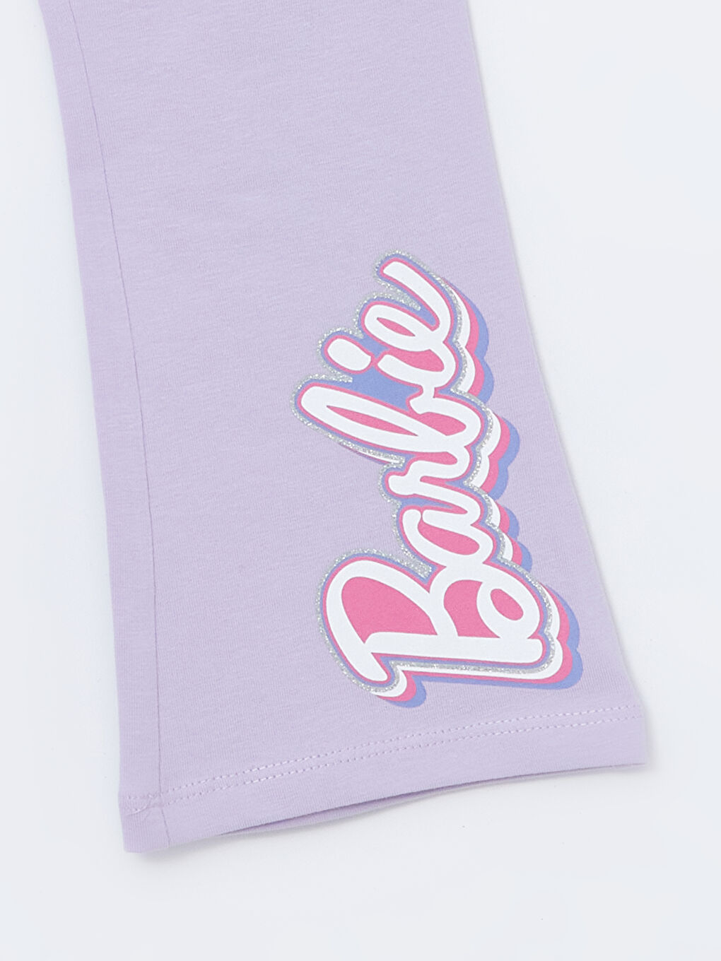 Pembe Beli Lastikli Baskılı Kız Bebek Tayt Pantolon 3'lü-5