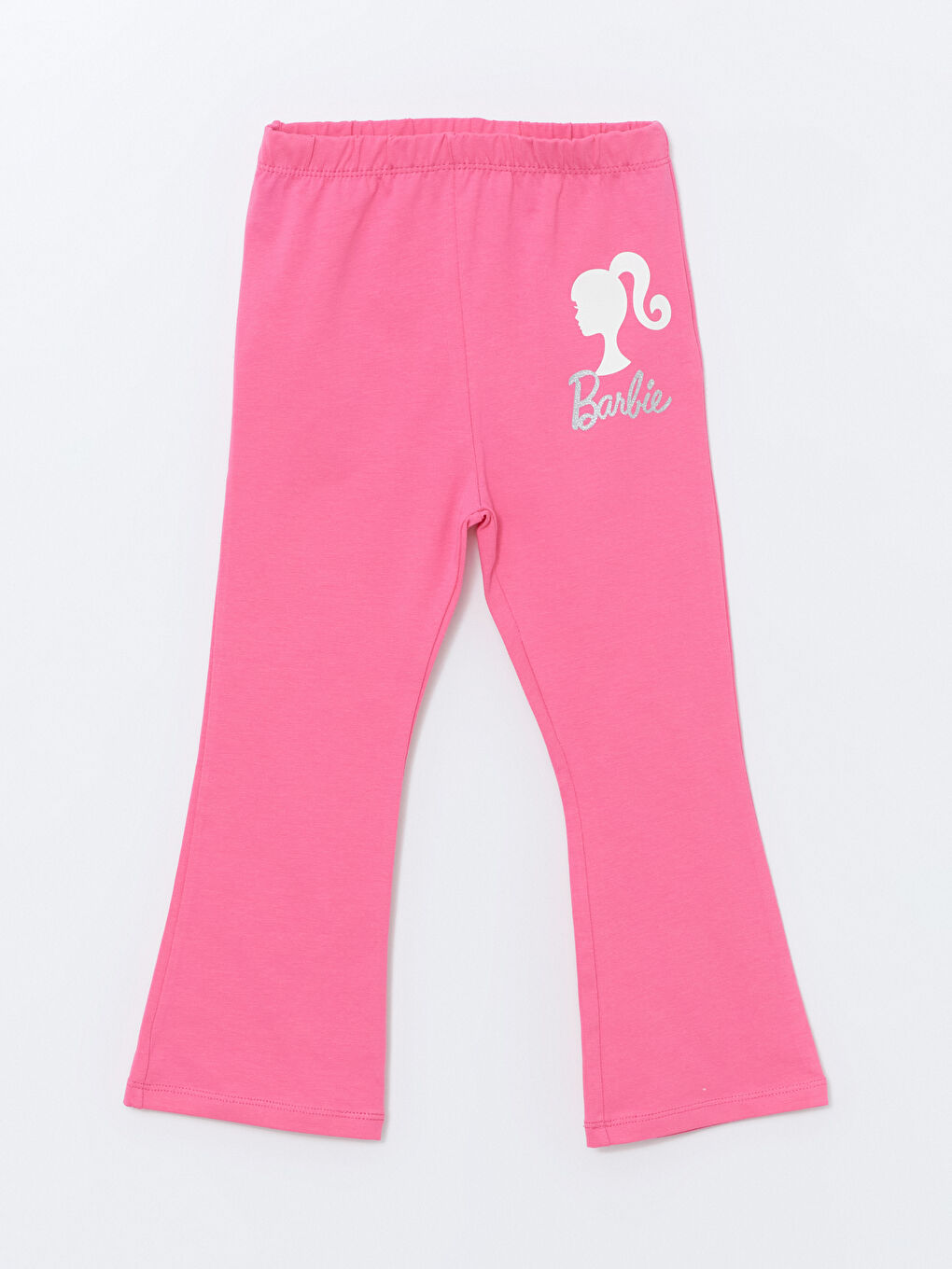 Pembe Beli Lastikli Baskılı Kız Bebek Tayt Pantolon 3'lü-6