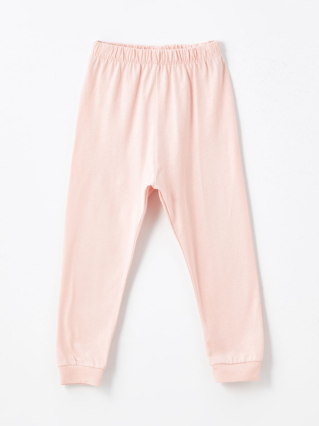 LCW baby Pembe Beli Lastikli Basic Kız Bebek Pijama Alt