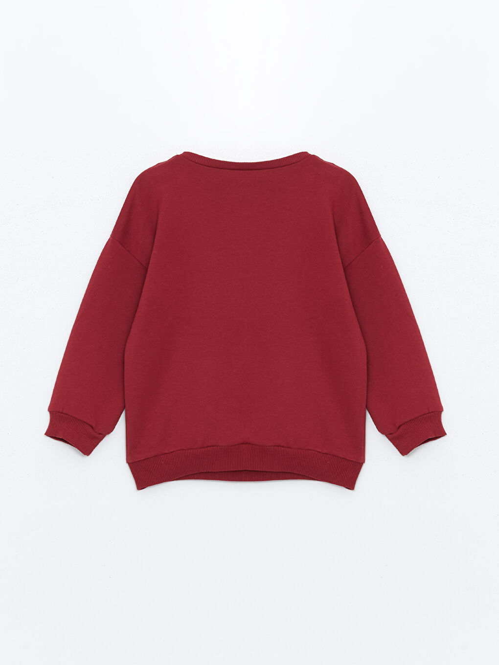 LCW Kids Bordo Bisiklet Yaka Uzun Kollu Baskılı Erkek Bebek Sweatshirt ve Eşofman Alt 2'li Takım - 2