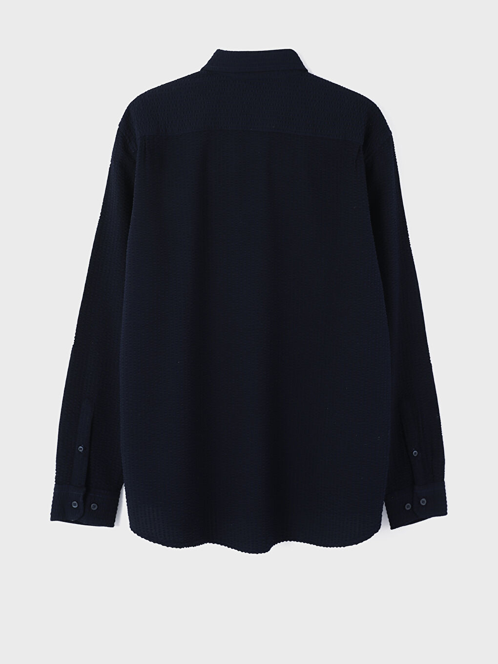 قميص كم طويل بقصة عادية-1