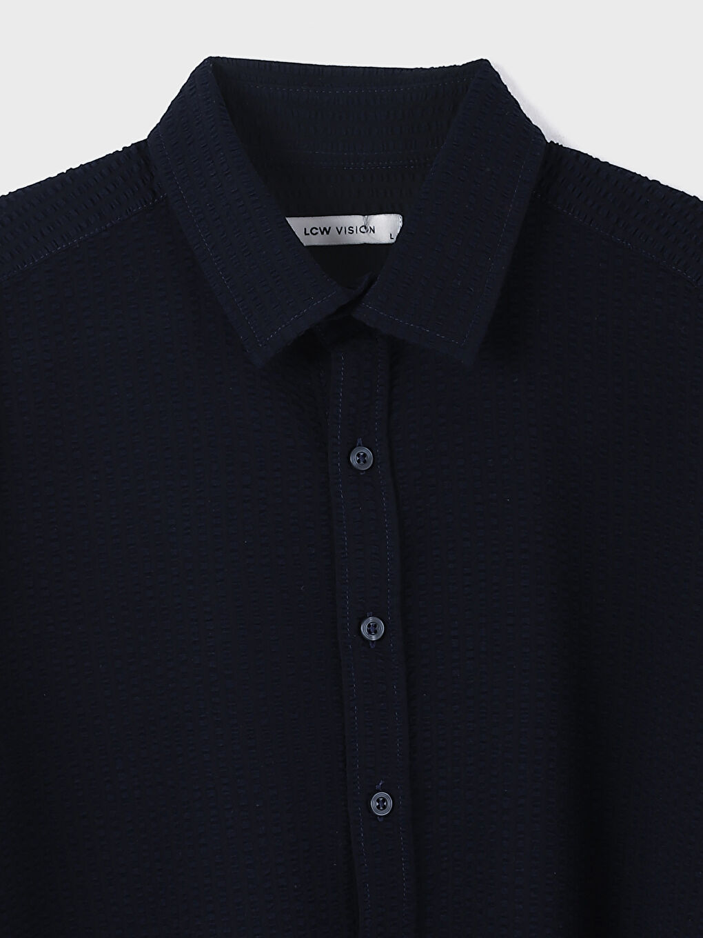 قميص كم طويل بقصة عادية-3