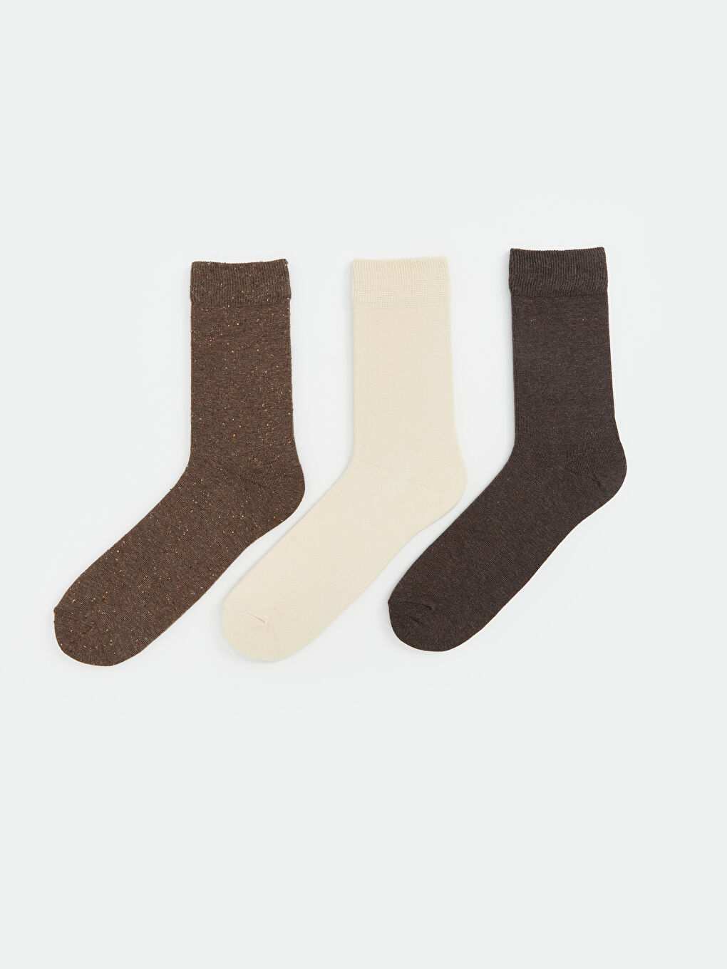 Kahverengi Erkek Soket Çorap 3'lü
