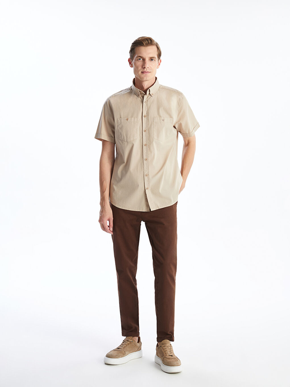 Chemise à Manches Courtes Coupe Régulière pour Hommes-1