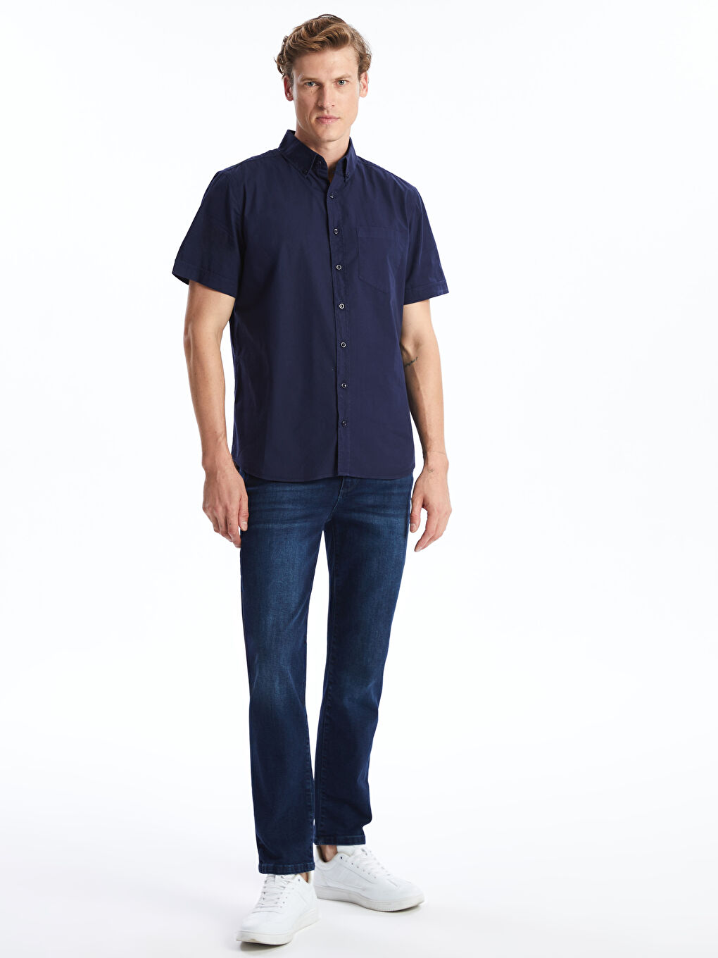 Regular Fit Short Sleeve Men's Shirt-1